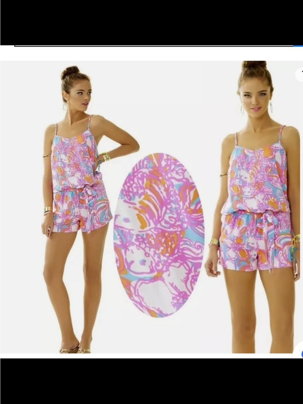 LILY PULITZER DEANNA SHORELY BLUE ROMPER